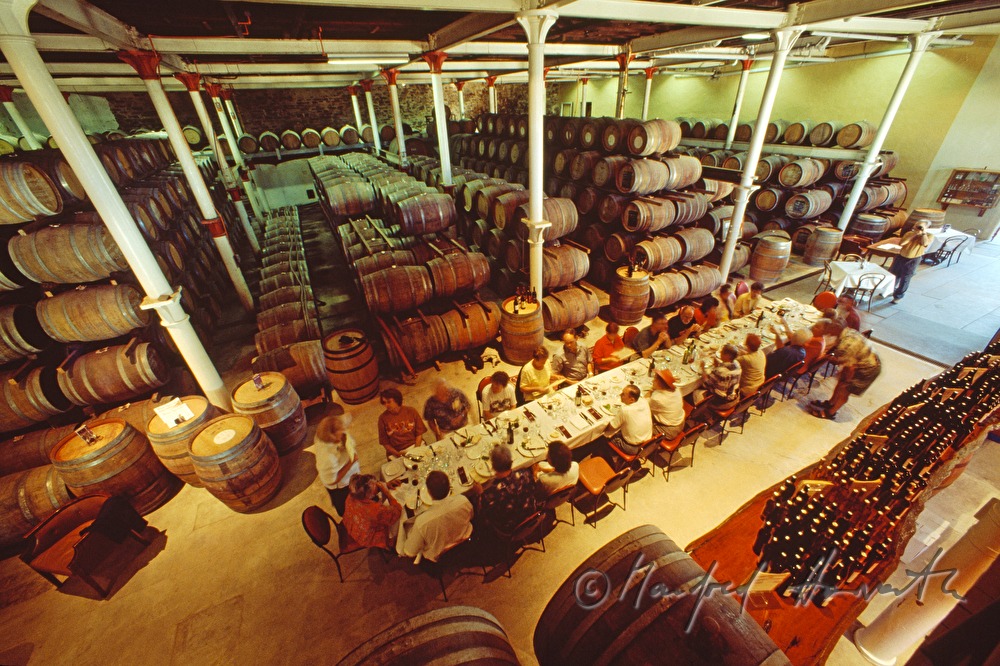 visitors of Chateau Tanunda taste wine