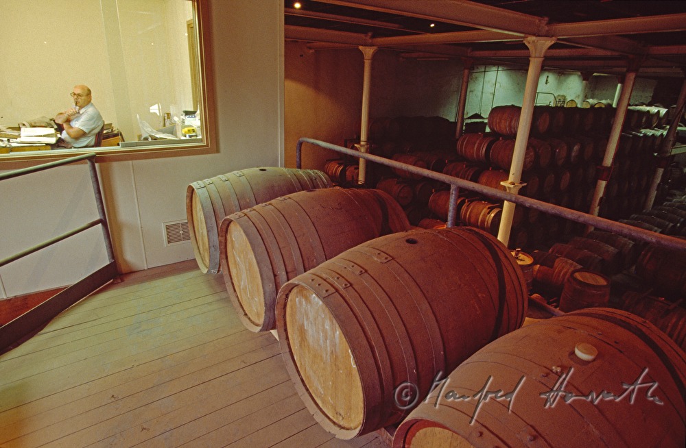 cellarmaster in his office near the wine cellar