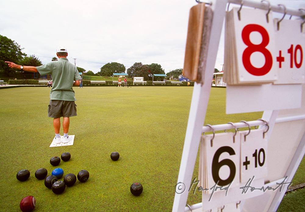 bowling player at the Howick Bowling Club
