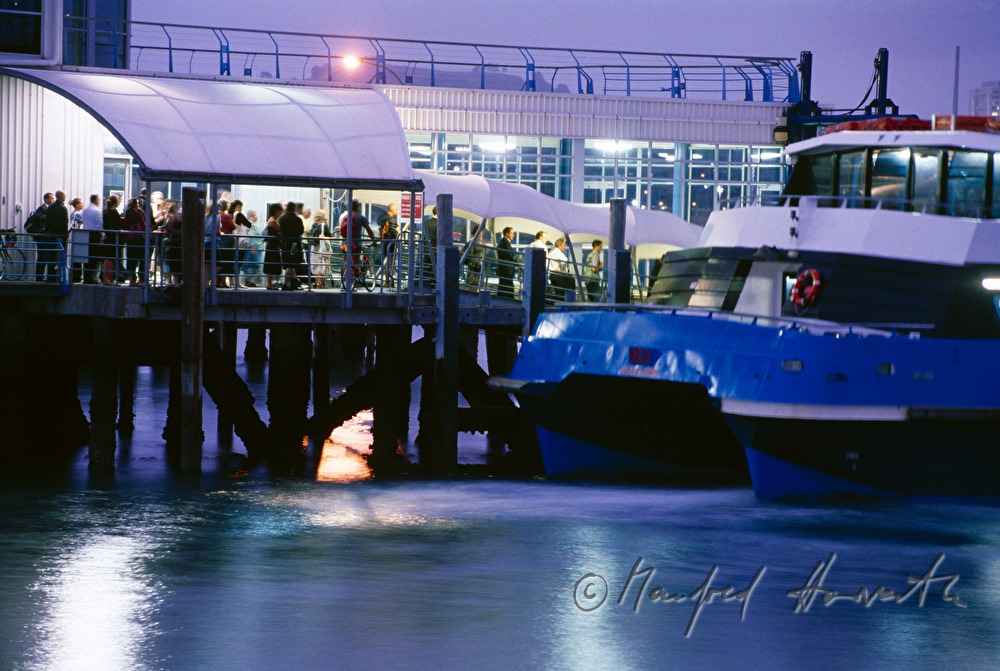 customers at the Devonport passenger ferry