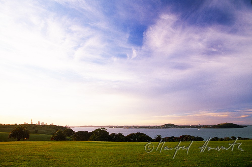 volcanic island Rangitoto and the Hauraki Gulf Marine Park
