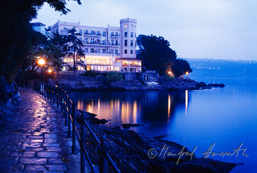 waterside promenade and Hotel Miramar