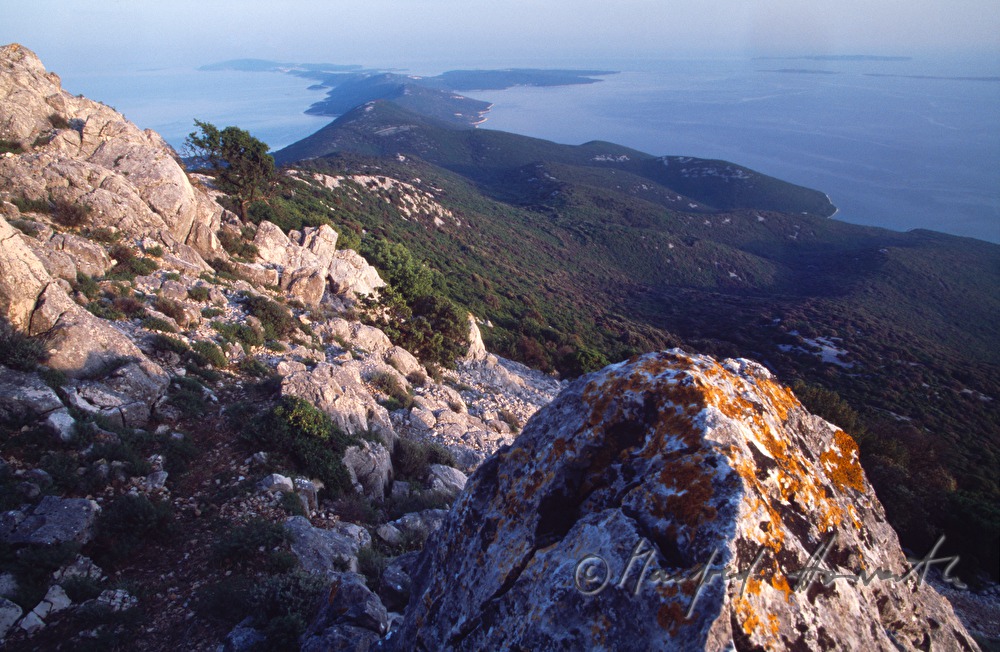 view from Mountain Osoršćica to Veli Lošinj