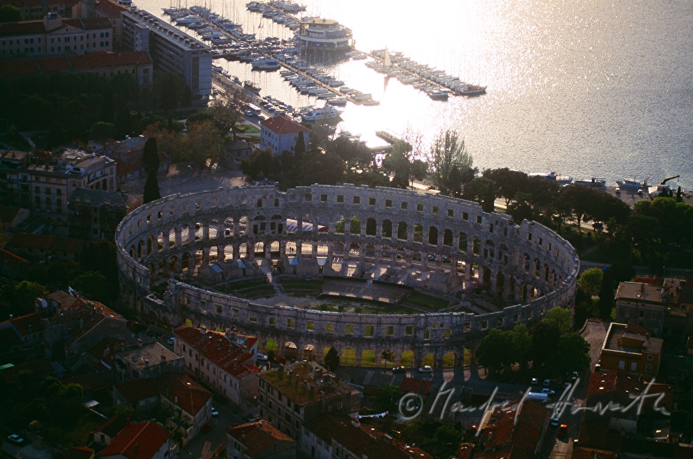 amphitheatre and harbour