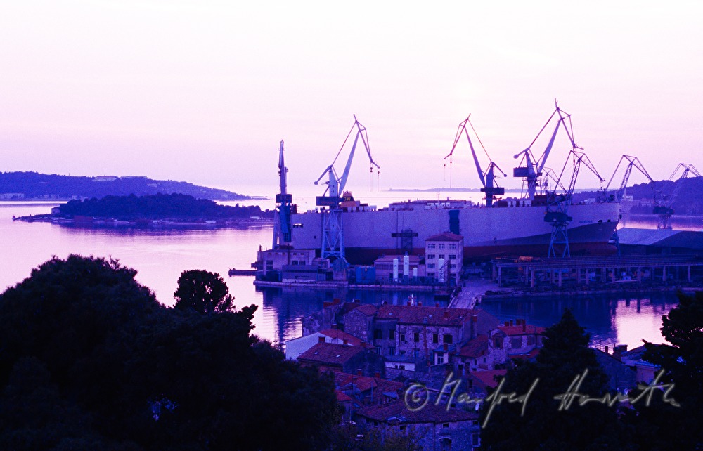 shipyard at the harbour