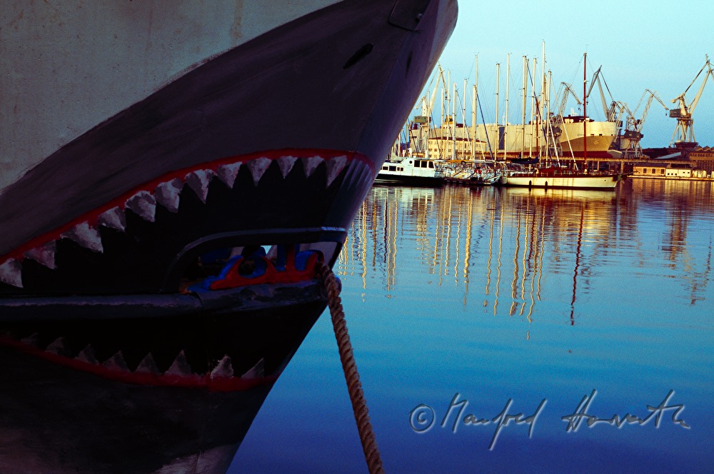 shipyard at the harbour