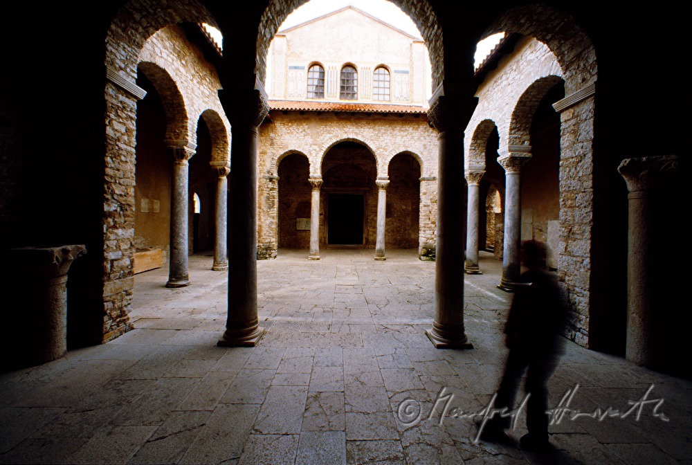 inner courtyard of Euphrasian Basilica
