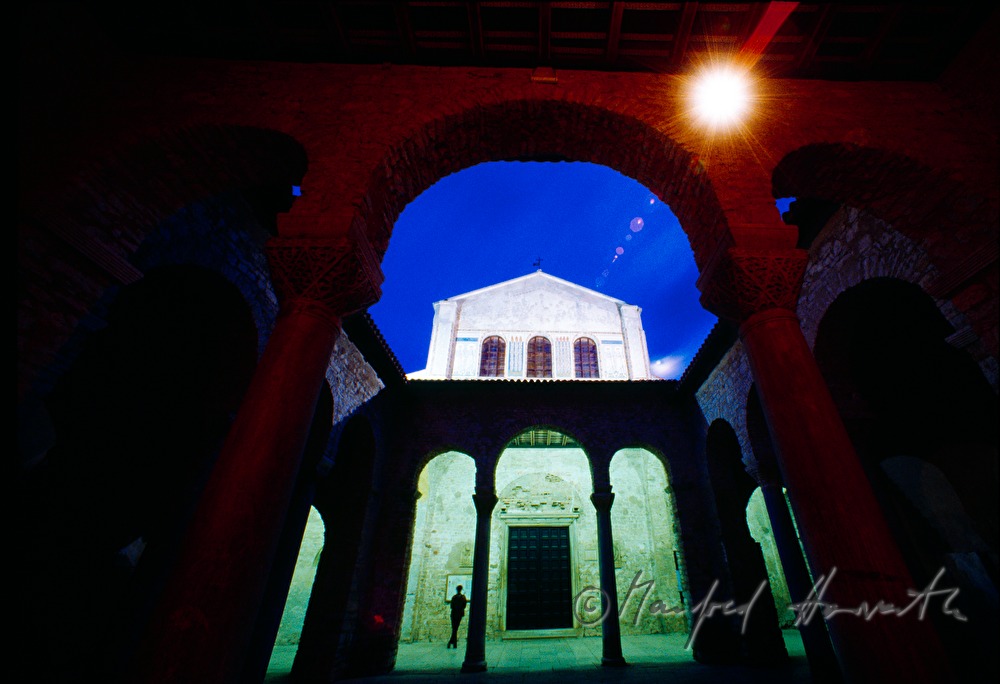 inner courtyard of Euphrasian Basilica