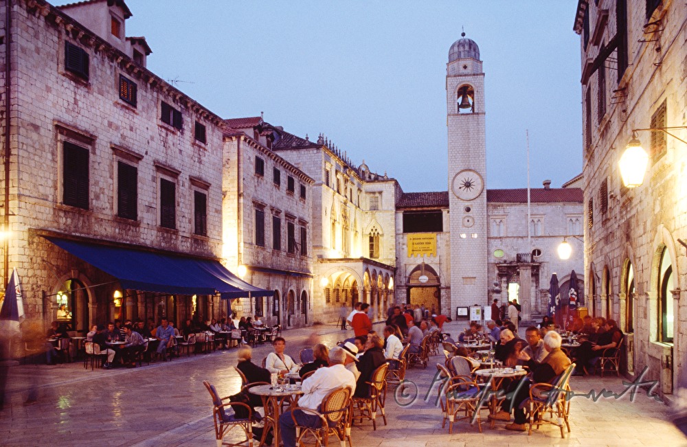 cafe and bell tower