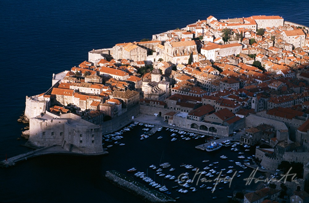 bird's eye view of Dubrovnik