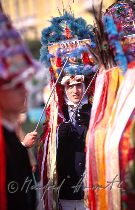 Carnival-group wear traditional dresses of Island Pag
