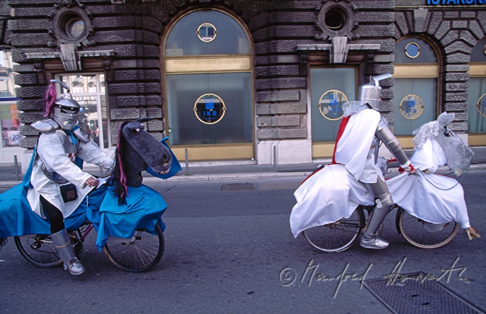 Knights of a carnival group.