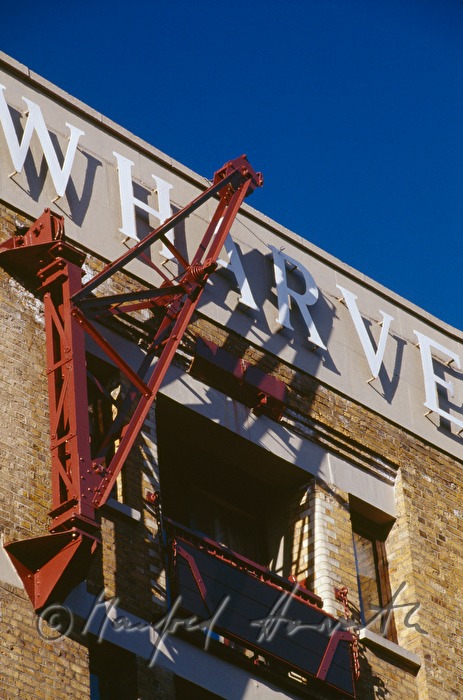 gable and crane of Gun Wharves