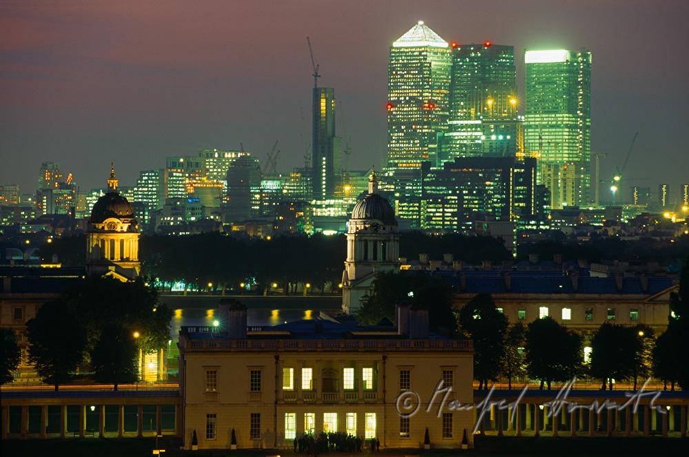 view from Greenwich over the Maritime Museum