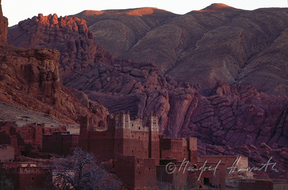 kasbah on the way of the former caravan route
