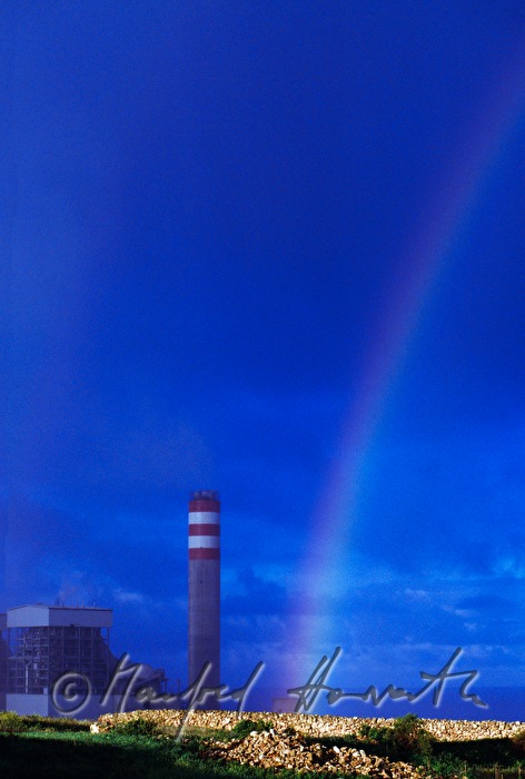 caloric power plant on the shore of the Atlantic Ocean