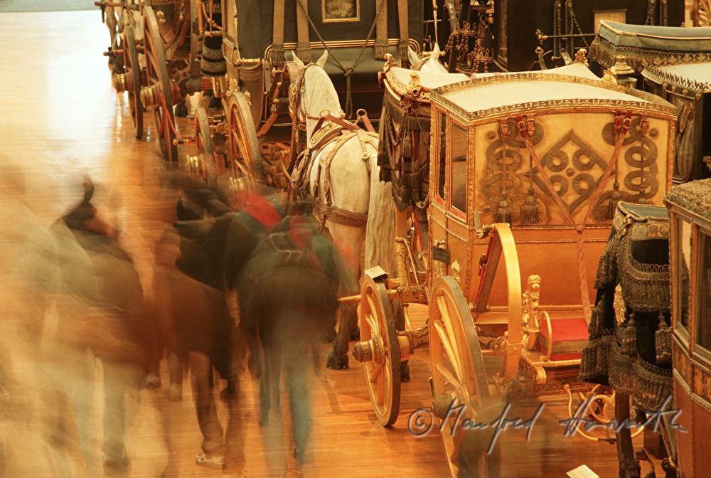 horse carriages in museum