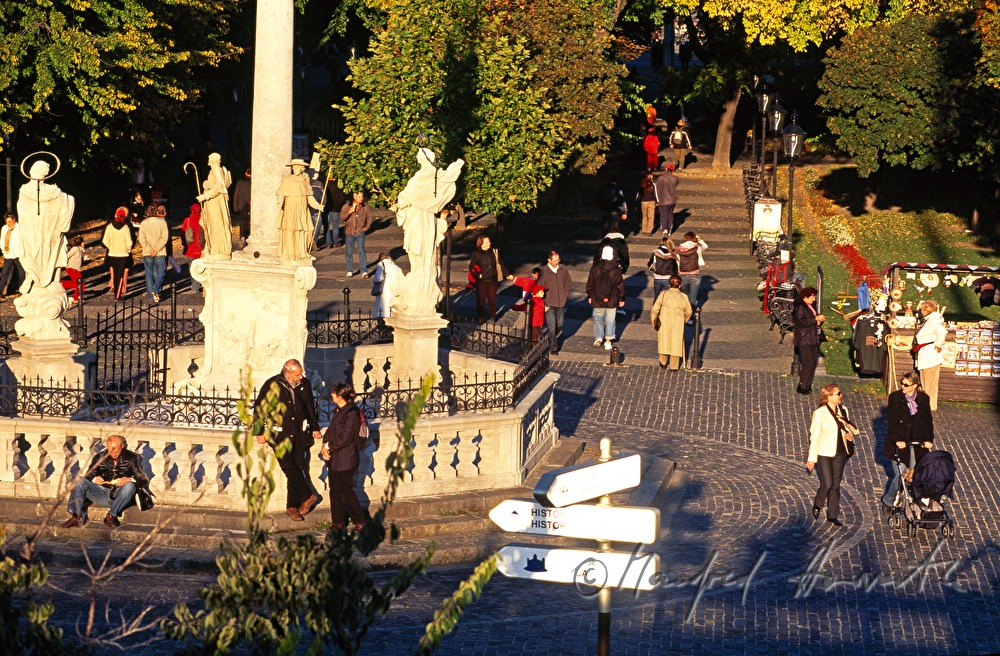 pedestrian zone and Trinity Column