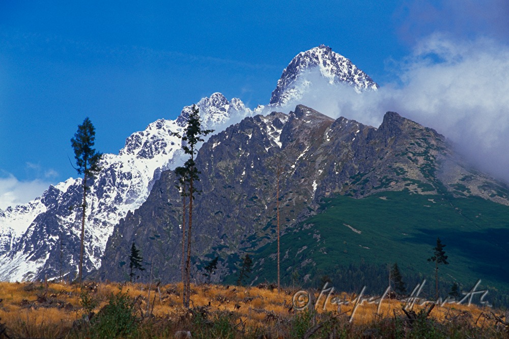 mountaintop and clouds
