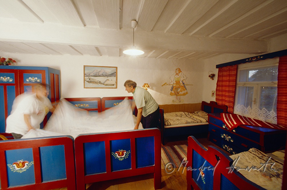 farmhouse with residents (couple)