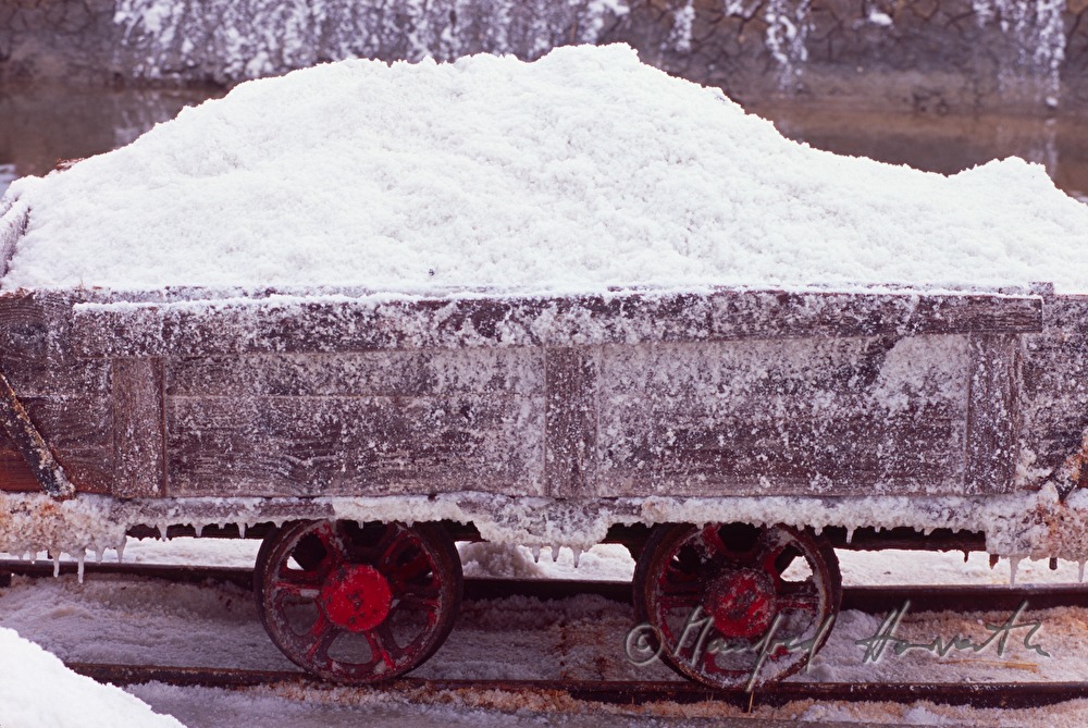 transport of sea salt with a small carriage
