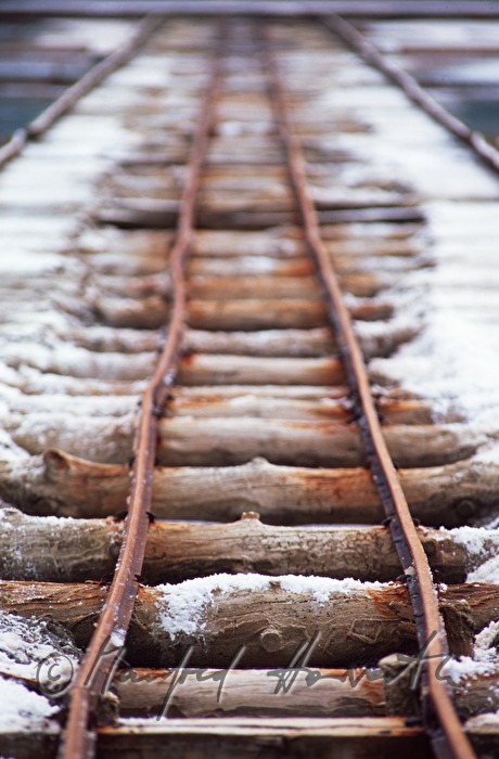 railway tracks for the transport of sea salt