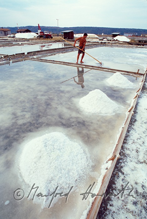 salt evaporation ponds: collecting the salt