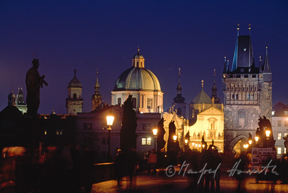 Charles Bridge with view towards Old Town