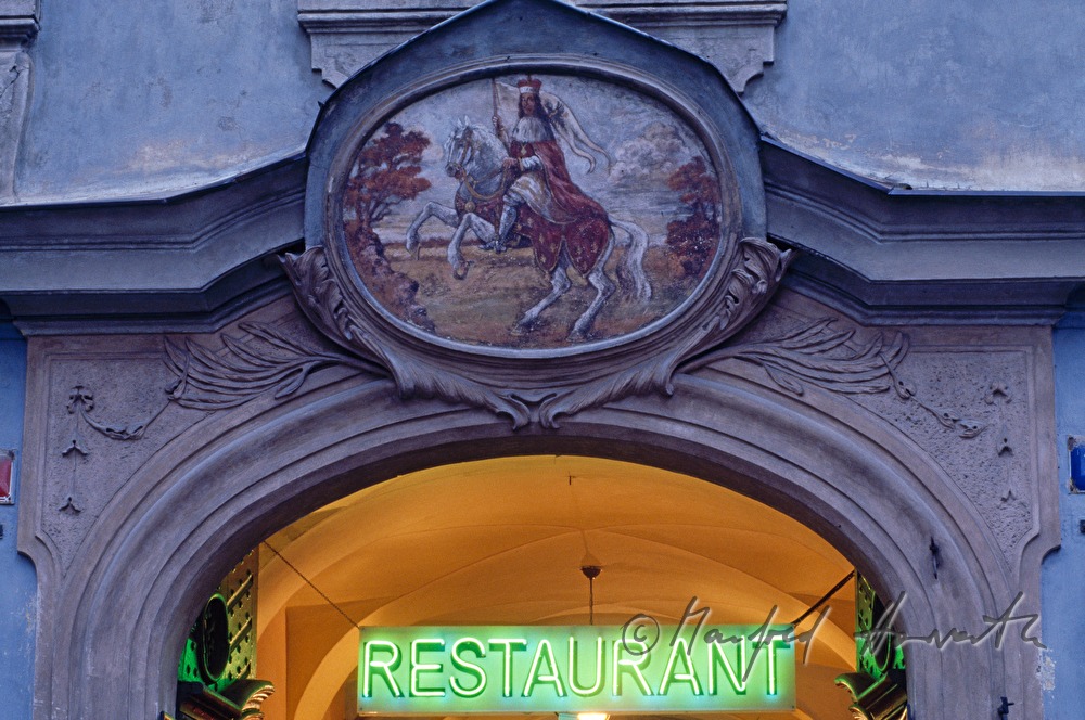 guild symbol on Nerudova Street