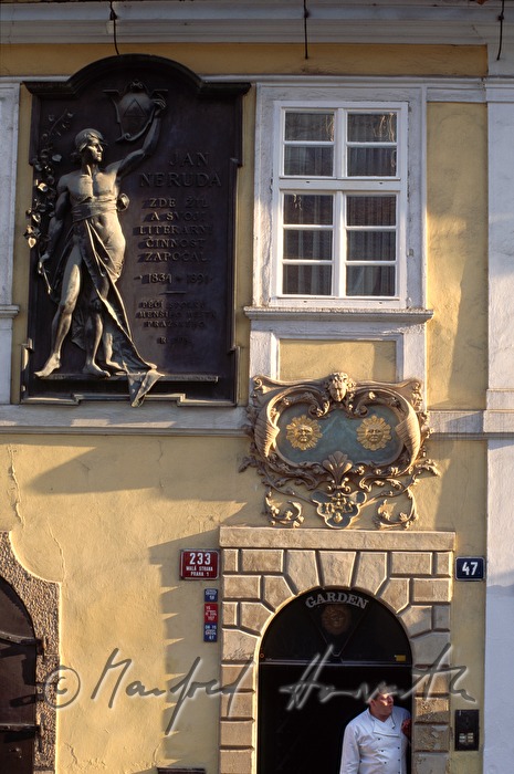 Jan Neruda - commemorative tablet
