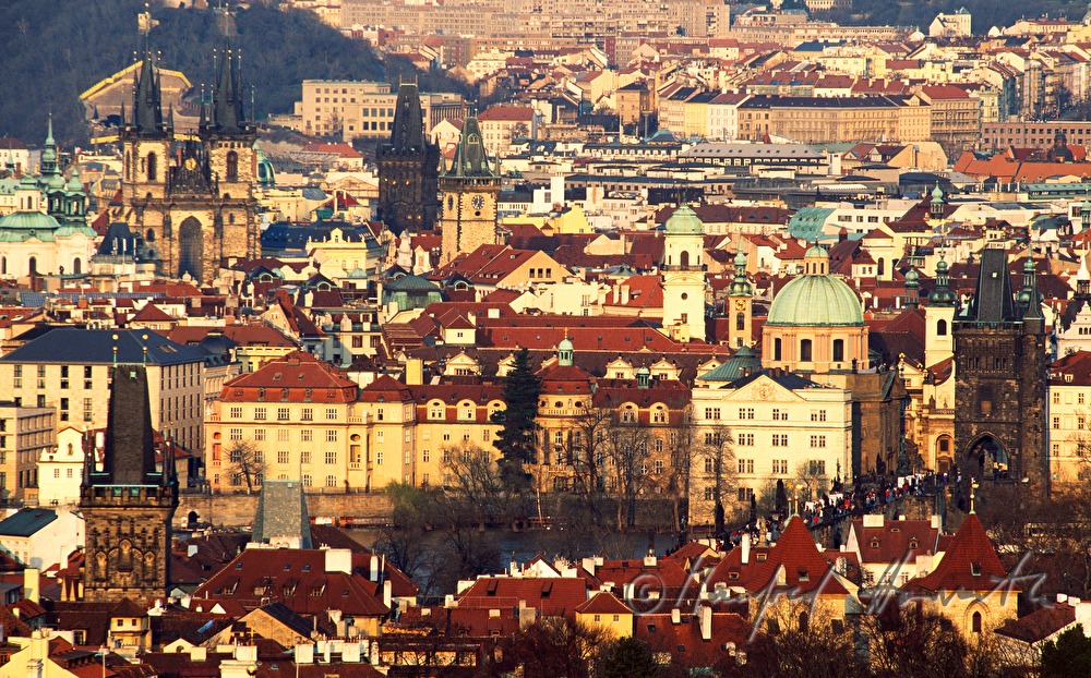 view from Mala Strana to the old town