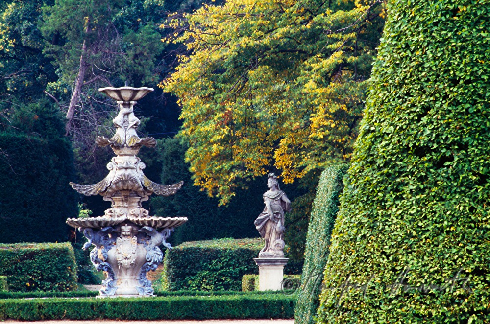 baroque fountain in the garden