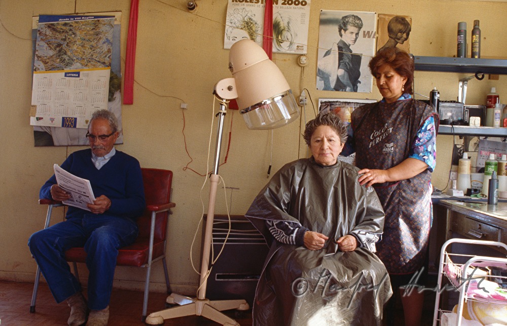 hairdresser's, client and hair drier