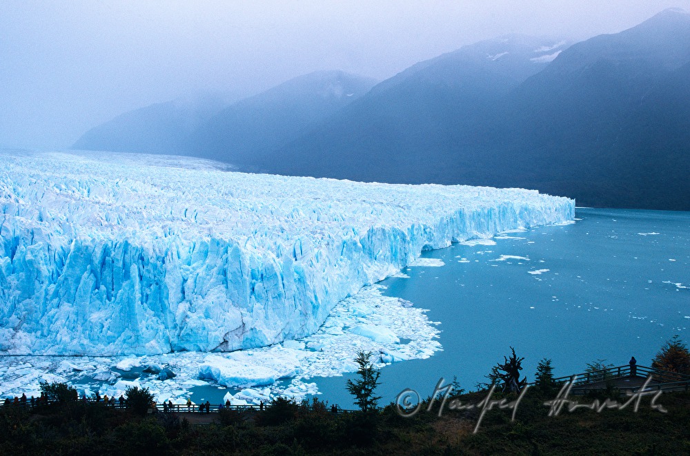 Perito Moreno Glacier calves into Lago Argentino