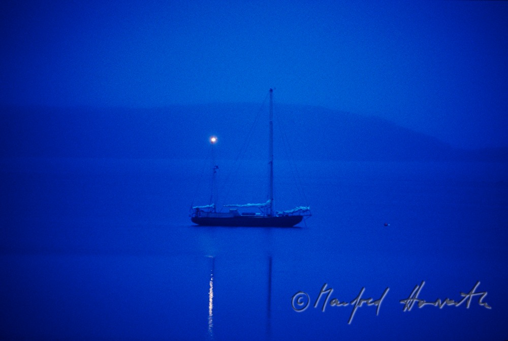 sailing boat in the harbour of  Roundstone