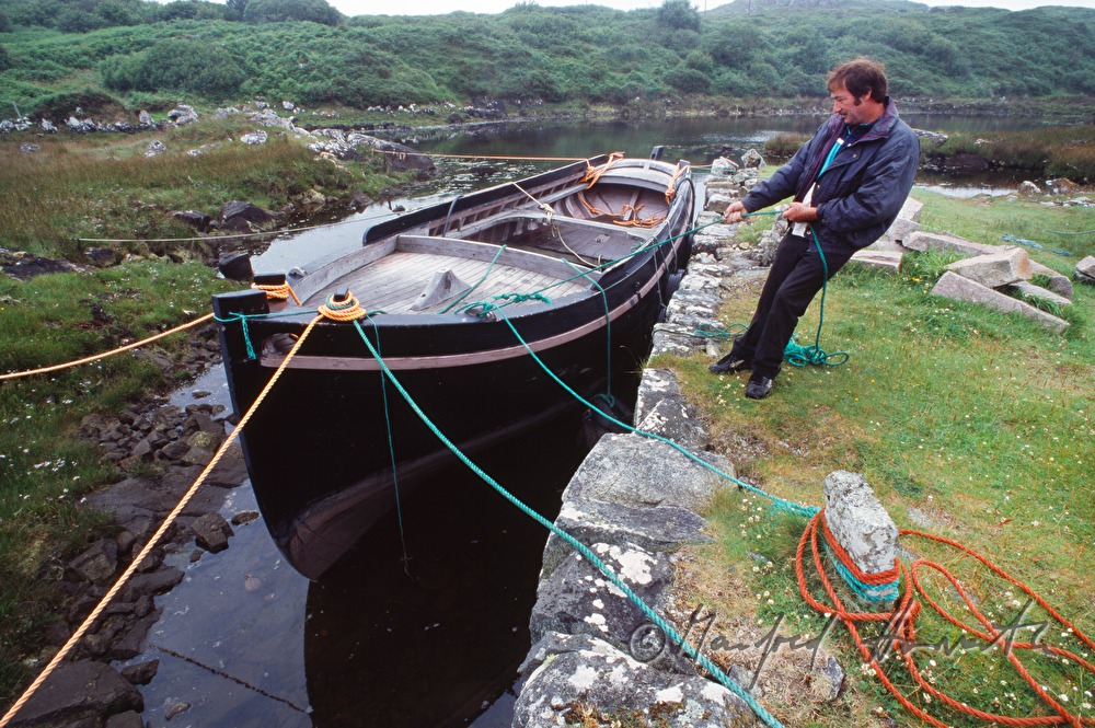 lobster fisherman with his boat