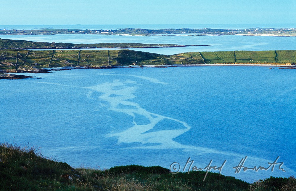 view from Sky Road to the Atlantic Ocean