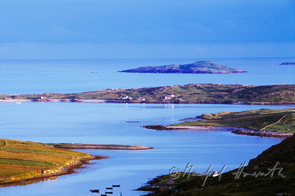view from Sky Road to the Atlantic Ocean