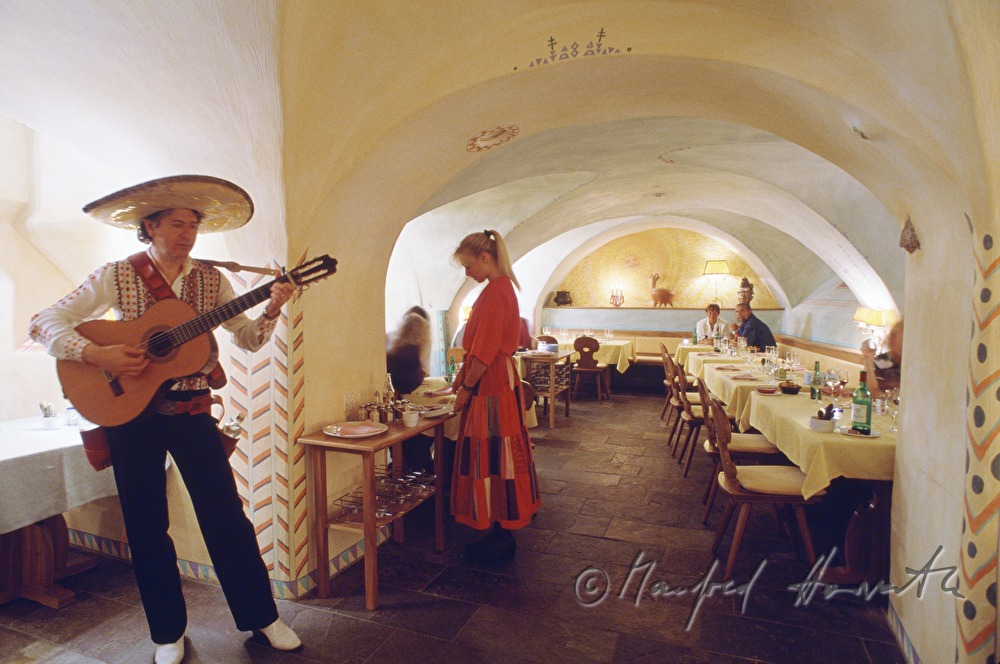 mexican musician in the restaurant