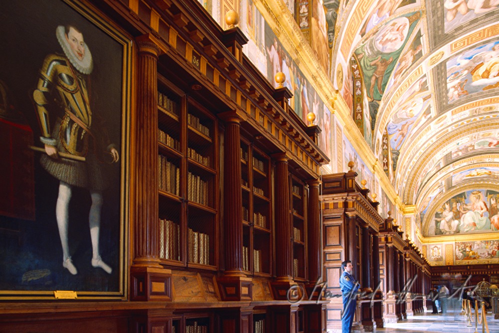 oil painting in the monastery library