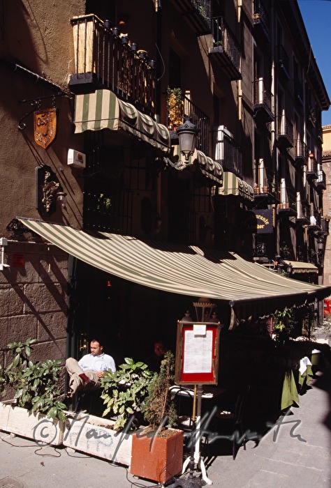 courtyard dining terrace of a small cafe