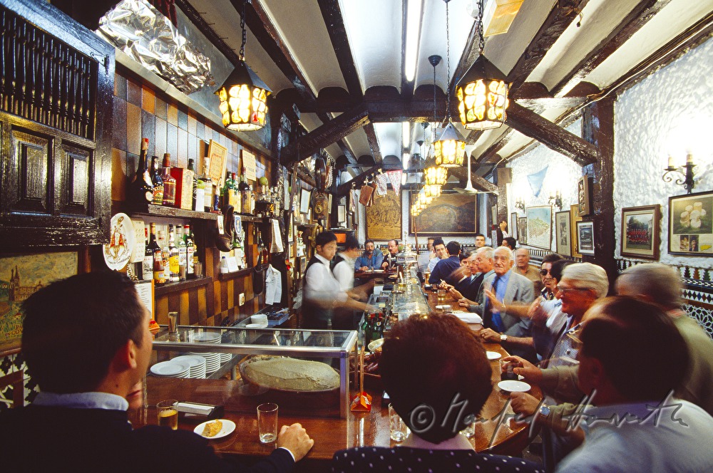 counter in a pub