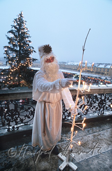 Santa Claus at the christmas market