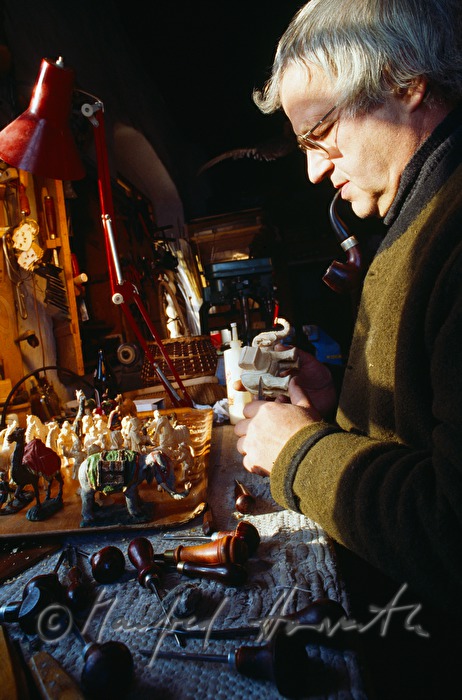 luthier Lobisser in his workshop