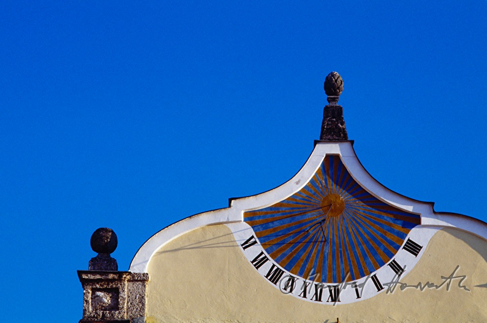 sundial in the palace courtyard