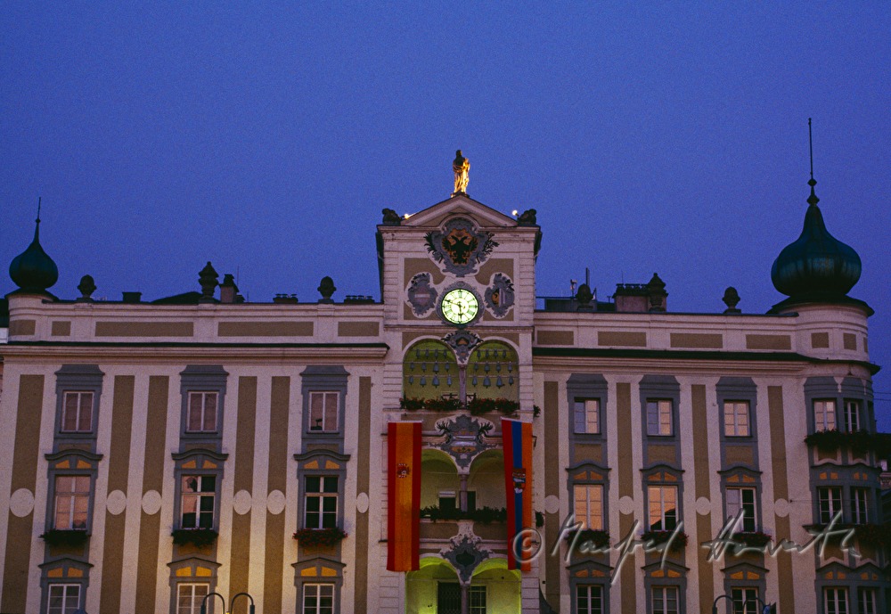 detail of the town hall: bells made of ceramics
