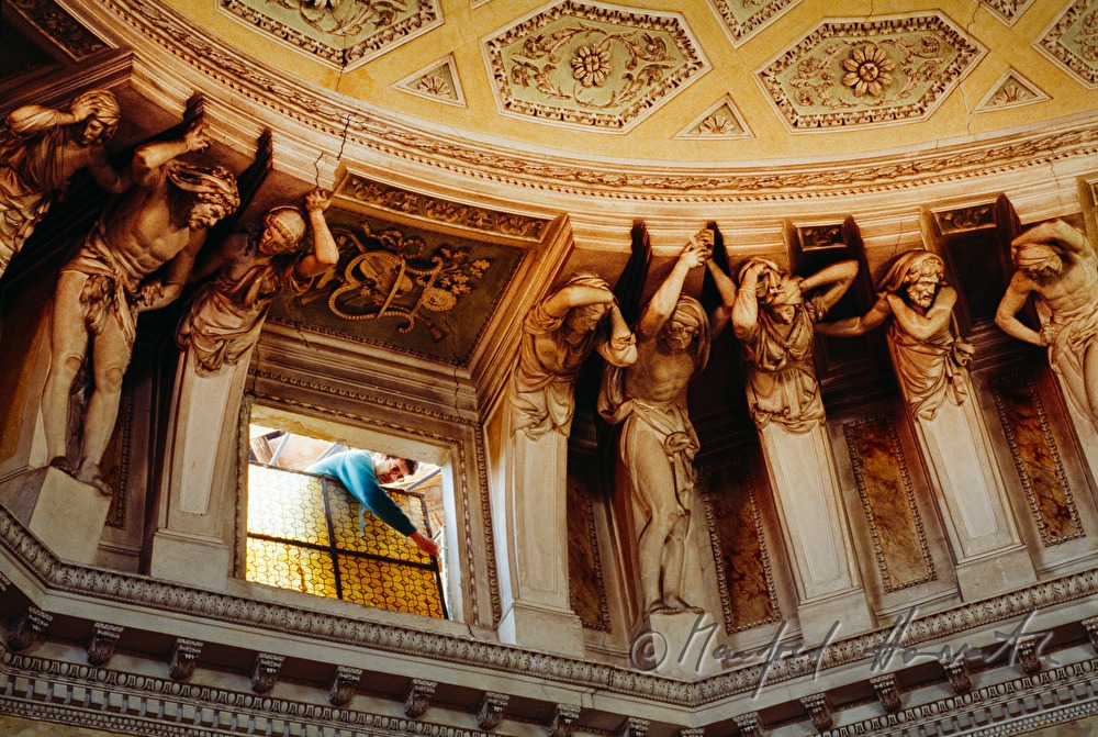 housekeeper opens skylight