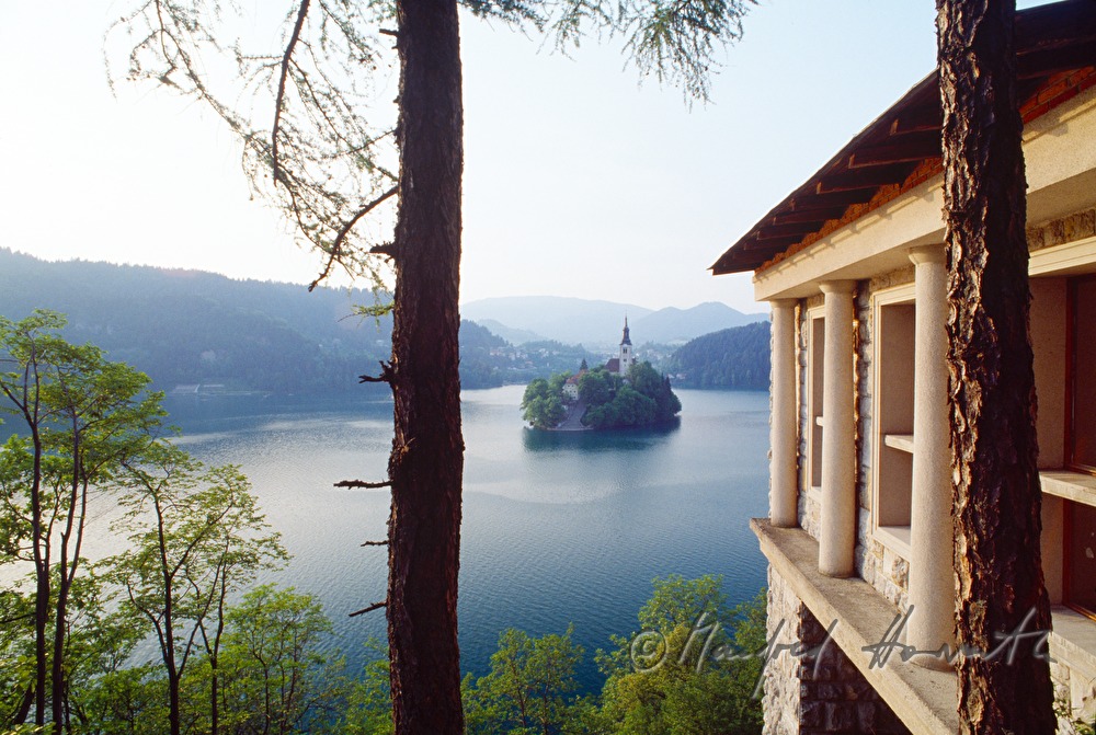 Hotel Vila Bled, view from cafe