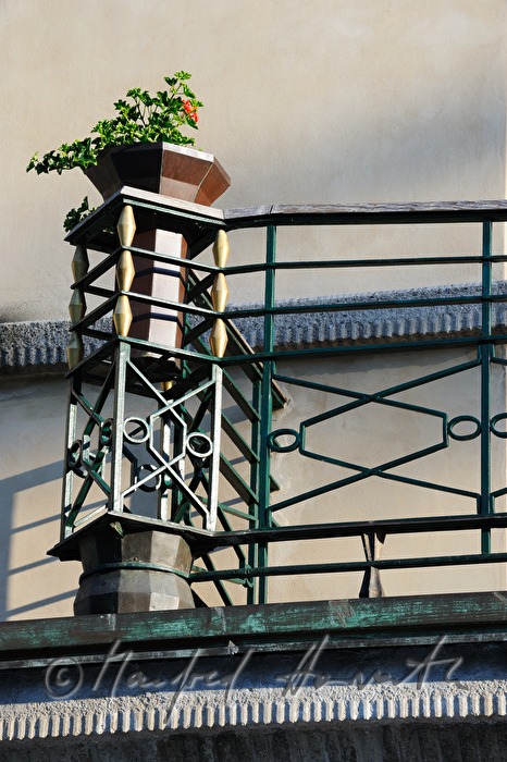 Hotel  Chateau Kotera, detail of the handrail on the balcony