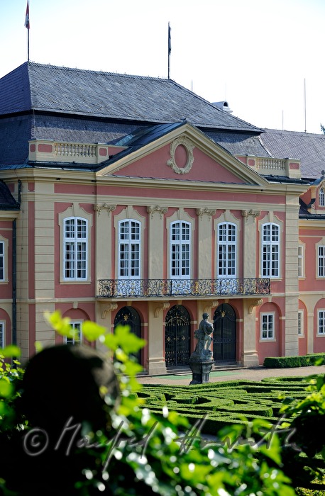 Schloss Dobris, view from the garden, bosquet